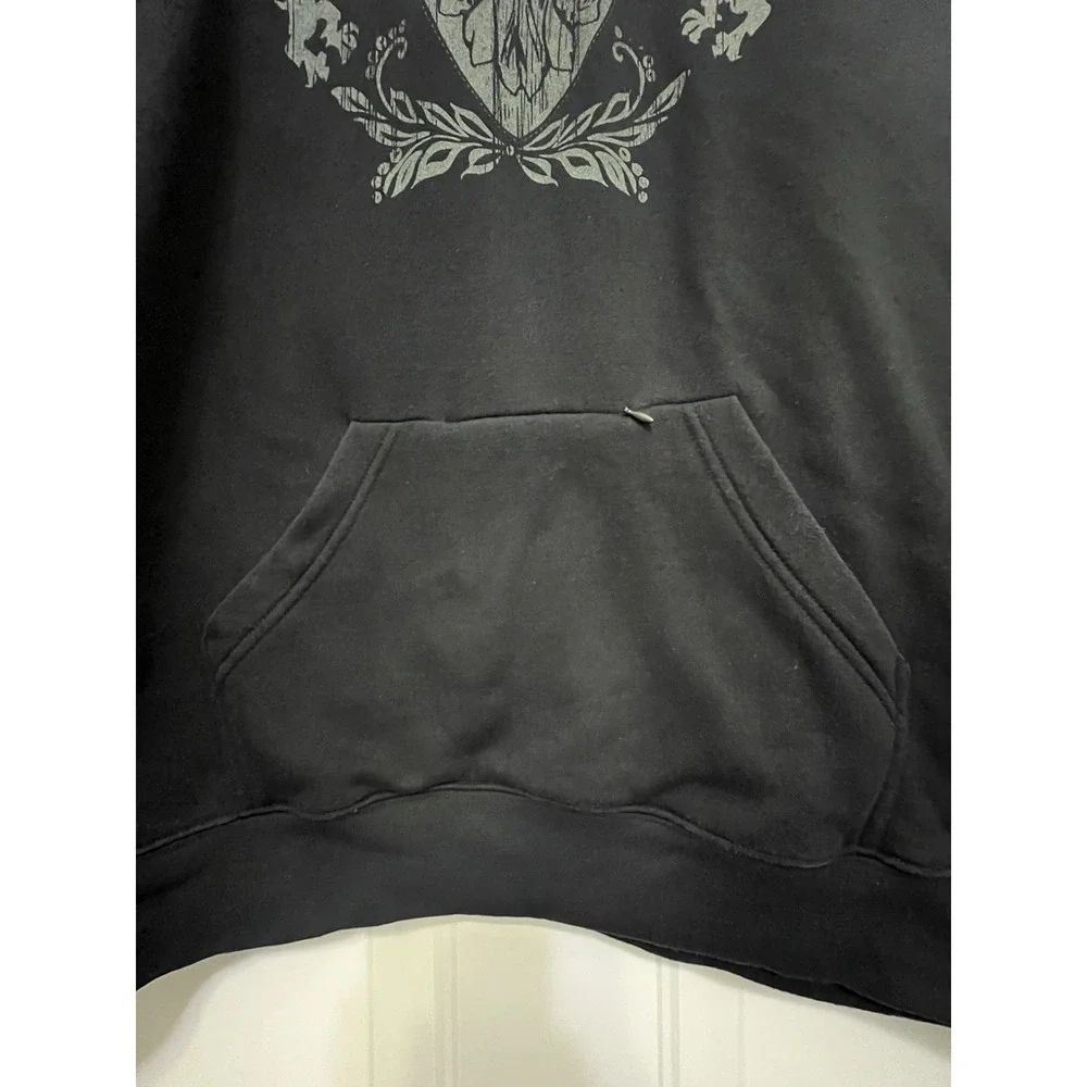 Outlooks Sweatershirt Hoodie Black Y2K‎ Logo Zipper Men's XL Pullover